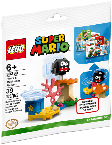 Конструктор LEGO Super Mario 30389 Фуззи и грибная платформа Уценка Used ( без пакета , с инструкцией )